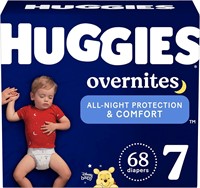 Huggies Overnites Size 7  68 Ct (41+ lbs)