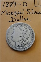 1889-0 Morgan Silver Dollar, 90% Silver