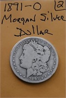 1891-0 Morgan Silver Dollar, 90% Silver