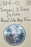 1884-0 Morgan Silver Dollar, VF