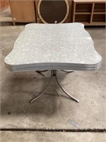 Vintage 1950s Table Metal With Formica Top