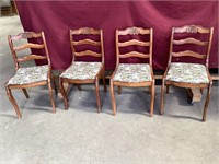 Nice Set Of Maple Upholstered Chairs