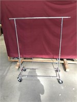 Rolling Metal Clothes Rack