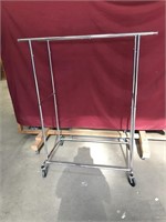 Rolling Metal Clothes Rack