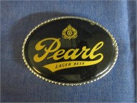 Pearl Lager belt buckle