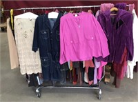 Heavy Rolling Clothing Rack With Ladies Clothing