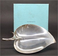 Tiffany & Co. Sterling Silver Leaf Nut Dish w/ Box