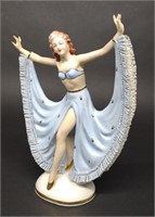 Art Deco Dancing Lady Porcelain Figure