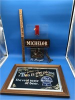 Working Lighted Michelob Draught Sign & Pabst