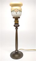 Bradley & Hubbard Table Lamp w/ Glass Shade