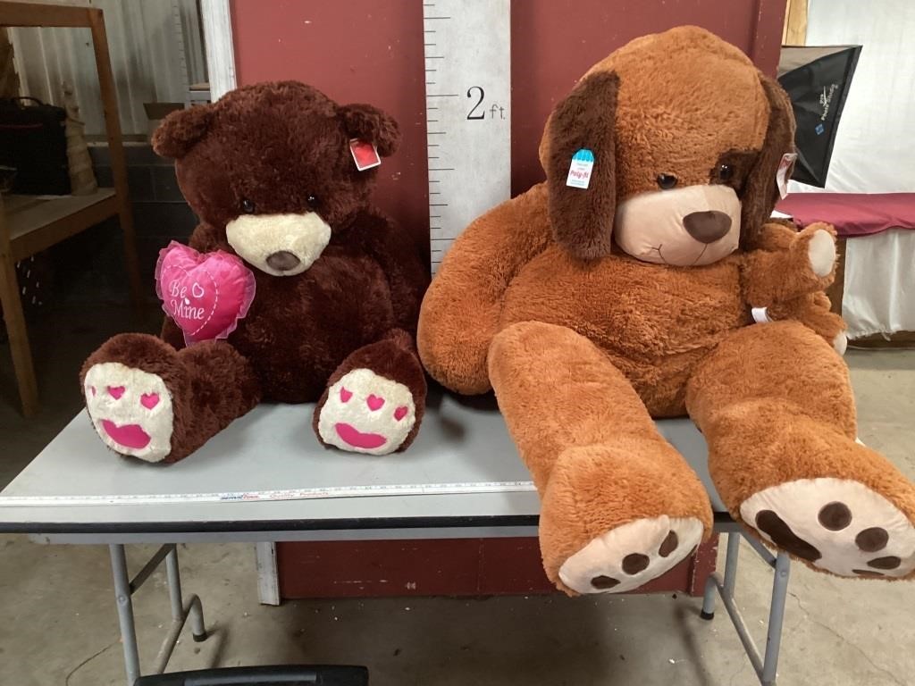 New Bear & Dog Plush, Valentine Bear