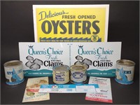 Vintage Oyster Tin Cans & Tin Labels