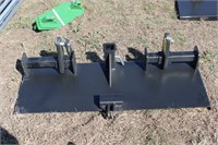 Skid steer to 3pt adjust plate w/receiver hitch