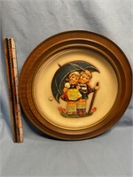 10 inch, 1975 Hummel collector plate in frame
