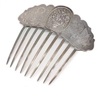 Vintage Art Deco Sterling Silver Hair Comb