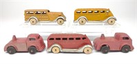 5 Barclay Metal Toy Cars & Trucks