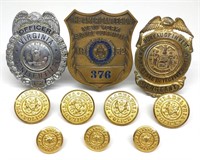 Vintage Badges (Detective, Penitentiary, Police)