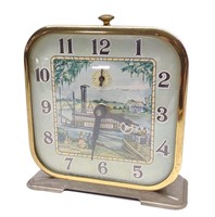 Lux Animated Show Boat Alarm Clock (Works)