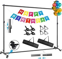 10x7ft Backdrop Stand on Wheels with 6 Crossbars