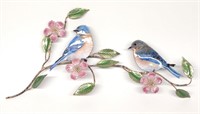 Bovano Birds Copper Enamel Wall Art