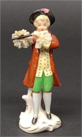 German Porcelain Flute Player Figure