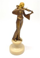 Art Deco Revival Violinist Figure