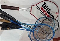 Badminton and tennis rackets