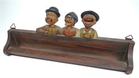 1920s Italian Wood Carved Figural Bar Rack