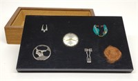 Bulova Accutron Watch Wood & Resin Jewelry Box
