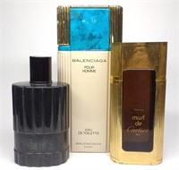 3 Large Factice Store Display Perfume Bottles