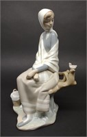 Lladro New Shepherdess #4576 Porcelain Figure