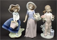 3 Lladro Flower Girl Figures (#5217, 5221 & 6489)