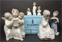 6 Lladro Angel Figures (#4635, 5724, 4542, 1604)