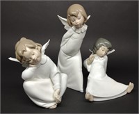 3 Lladro Angel Figures (#4960, 4962, 4961)