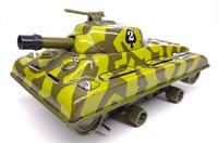 Marx Windup Sparkling Combat Tin Tank Toy