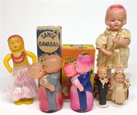 5 Celluloid Japan Toys Incl. Wind-ups