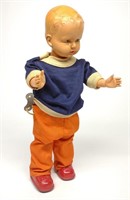 Vintage Japan Windup Walking Baby Doll Toy