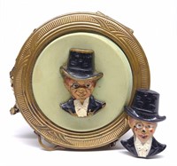 (2) Charlie McCarthy Celluloid Compact & Brooch