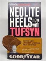 1940s Good Year Neolite Heels Die-cut Sign