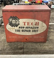 Vintage metal tire repair box