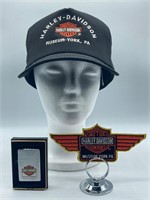 Harley-Davidson Museum Zippo Hat & Patch Set