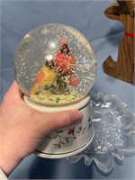 Christmas lot includes Pfaltzgraff snow globe