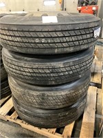 Falken 11R22.5 new on aluminum rims