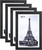 VCK 11x17 Black Poster Frame Set of 4  Solid Wood