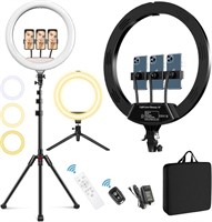 18' Ring Light Kit with Tripod  Phone Holder  2700