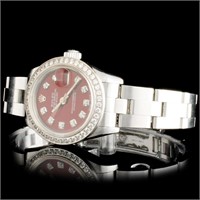 Diamond Ladies Rolex DateJust watch SS