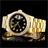 36MM Rolex Day-Date Watch with Diamonds & 18K YG