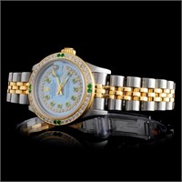 Diamond Ladies Rolex YG/SS DateJust Watch (1.00ct)