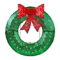 Holiday Time 29 inch Light-Up Sequin Christmas Wre