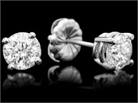 Diamond Earrings: 1.50ct, 14k White Gold